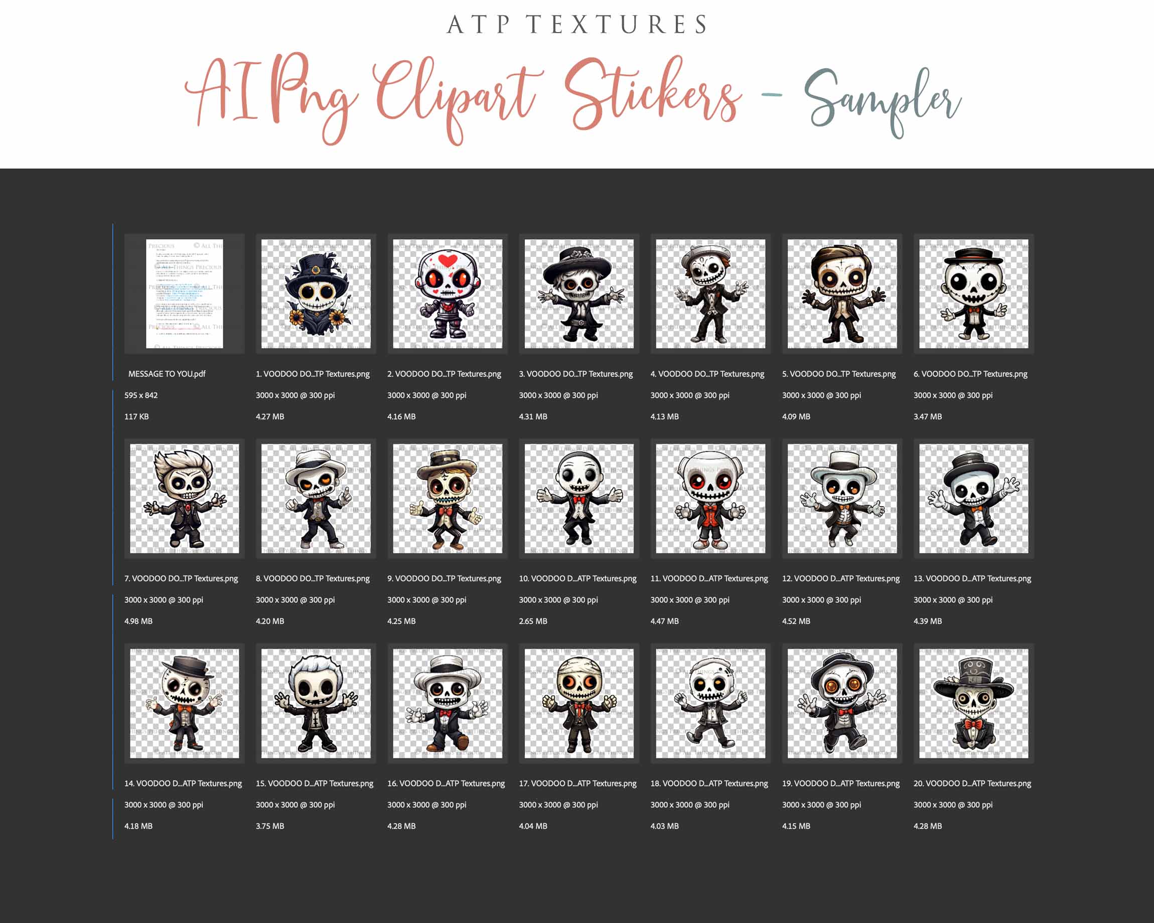 VOODOO DOLL GUYS- Clipart